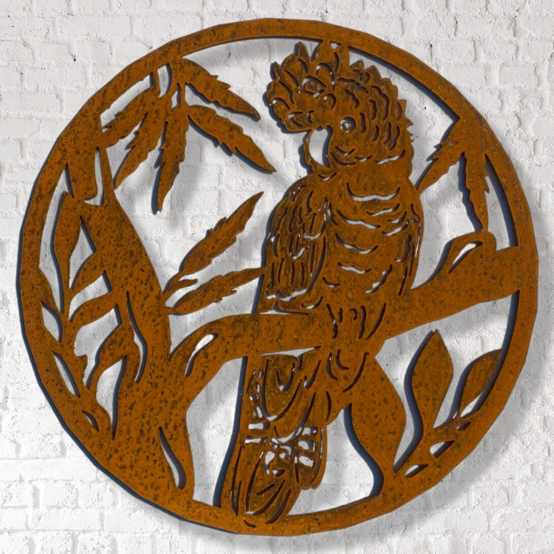 Cockatoo round panel