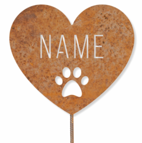 Memorial Name Paw Print