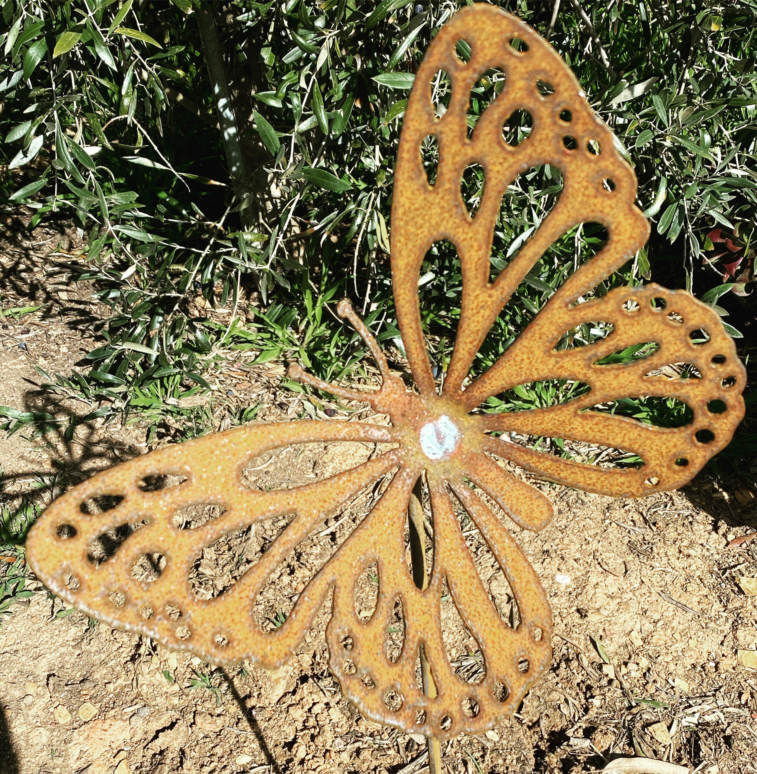 Durable Large Metal-Butterfly Blue & Color Outdoor Garden Home Decor Wall  Art AU